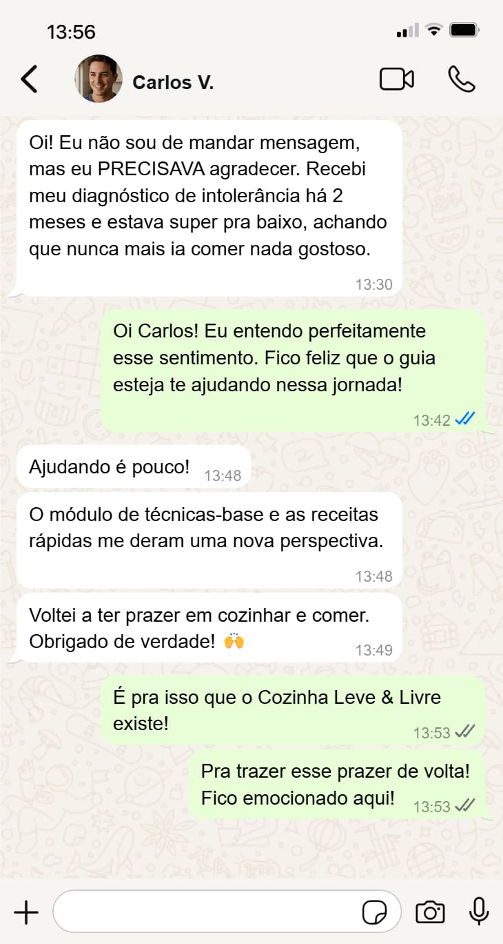 Depoimento Carlos - Intolerância Lactose