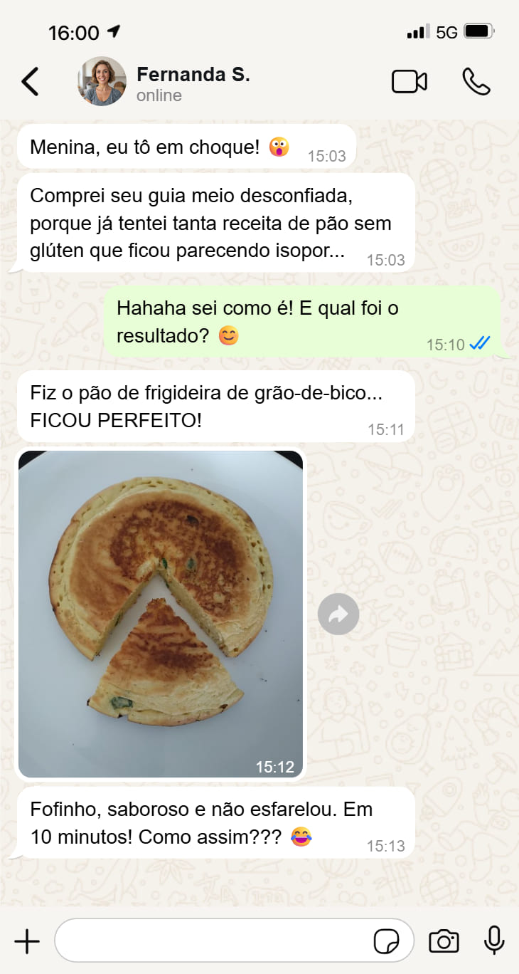 Depoimento Fernanda - Pão de Grão-de-Bico