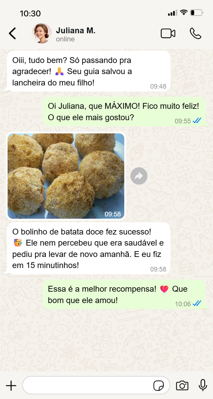 Depoimento Juliana - Bolinho de Batata Doce